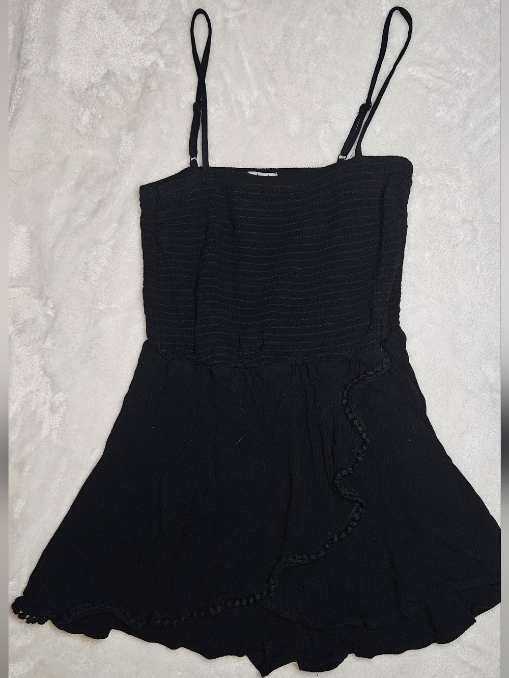 J for Justify Black Juniors' Textured Romper